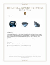 3.18 Ct. Blue Cobalt Spinel from Tanzania Appraisal