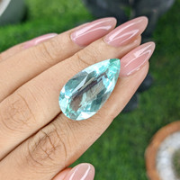 14.64 Ct. Bluish Green Aquamarine from Tanzania Life Style