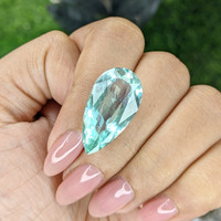 14.64 Ct. Bluish Green Aquamarine from Tanzania Life Style