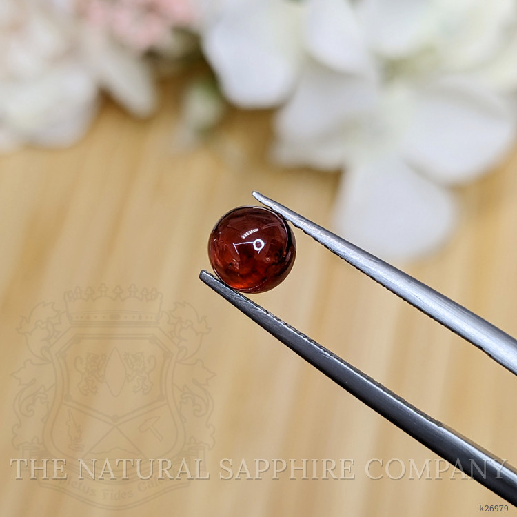 1.51 Ct. Red Cabochon Almandine Garnet from Ceylon (Sri Lanka)
