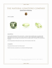 0.94 Ct. Yellowish Green Chrysoberyl from Tanzania Appraisal