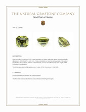 0.92 Ct. Yellowish Green Chrysoberyl from Tanzania Appraisal
