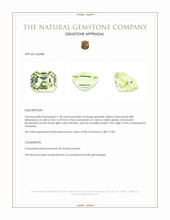 1.28 Ct. Greenish Yellow Chrysoberyl from Tanzania Appraisal