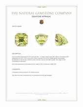 0.95 Ct. Greenish Yellow Chrysoberyl from Tanzania Appraisal