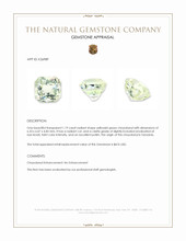 1.19 Ct. Yellowish Green Chrysoberyl from Tanzania Appraisal