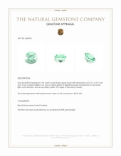 1.06 Ct. Green Beryl from Russia Appraisal