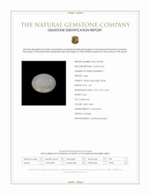 1.23 Ct. Multi Color Cabochon White Opal (Light Opal) from Australia Scan Report