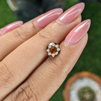 1.39 Ct. Orange Hessonite Garnet Life Style