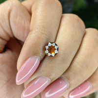 1.39 Ct. Orange Hessonite Garnet Life Style