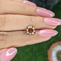 1.87 Ct. Golden Orange Hessonite Garnet Life Style