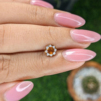 0.94 Ct. Golden Orange Hessonite Garnet Life Style