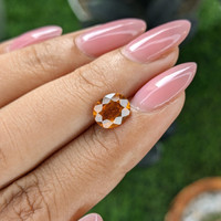 1.94 Ct. Golden Orange Hessonite Garnet Life Style