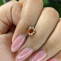 1.25 Ct. Golden Orange Hessonite Garnet Life Style