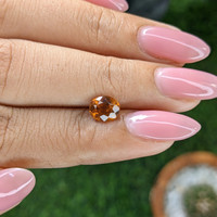 1.24 Ct. Golden Orange Hessonite Garnet Life Style