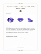 2.68 Ct. Violet Tanzanite from Tanzania Appraisal