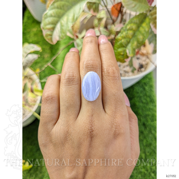 11.16 Ct. Blue Cabochon Agate from Brazil