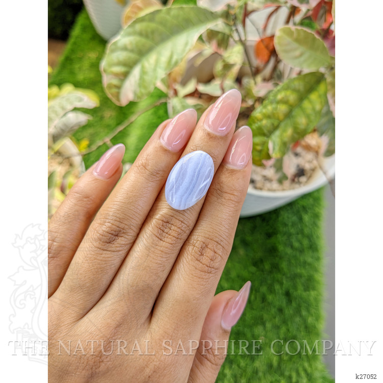 11.16 Ct. Blue Cabochon Agate from Brazil