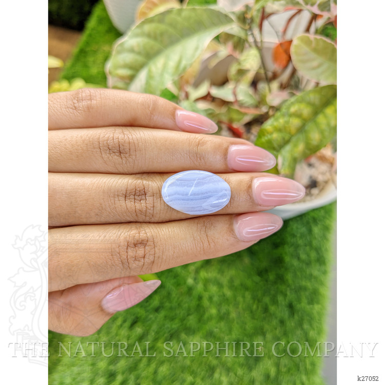 11.16 Ct. Blue Cabochon Agate from Brazil