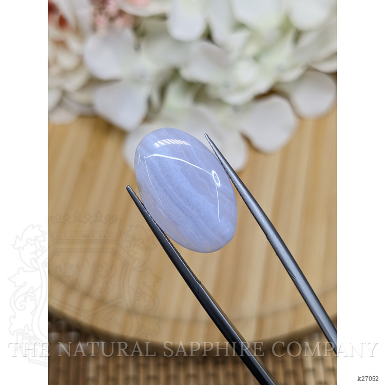 11.16 Ct. Blue Cabochon Agate from Brazil