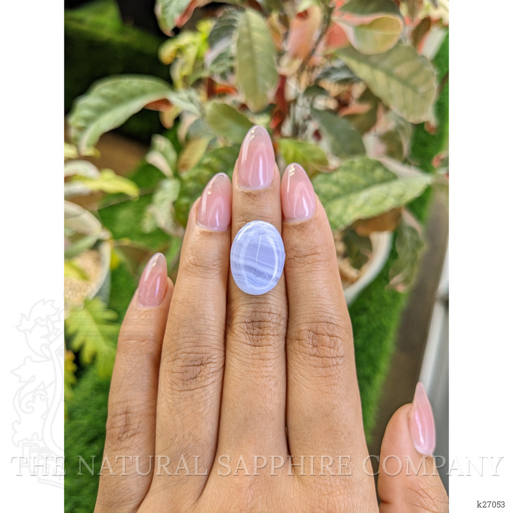 10.49 Ct. Blue Cabochon Agate from Brazil
