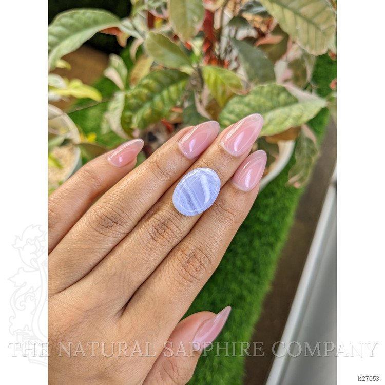 10.49 Ct. Blue Cabochon Agate from Brazil