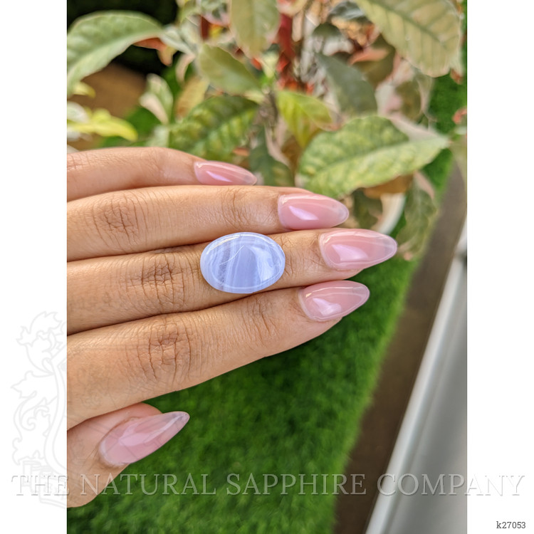 10.49 Ct. Blue Cabochon Agate from Brazil