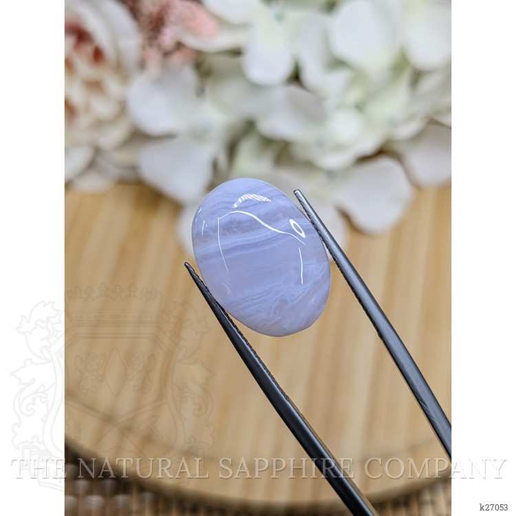 10.49 Ct. Blue Cabochon Agate from Brazil