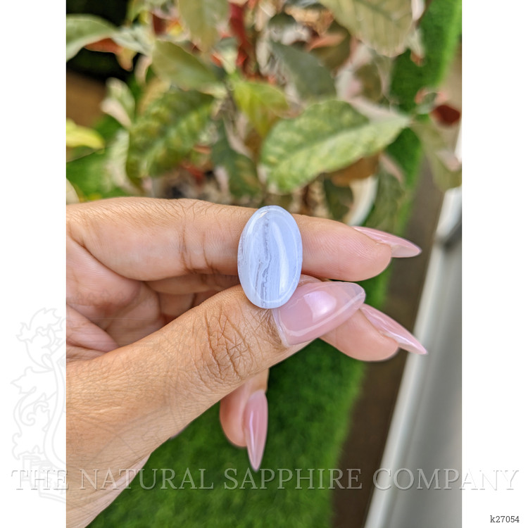11.72 Ct. Blue Cabochon Agate from Brazil