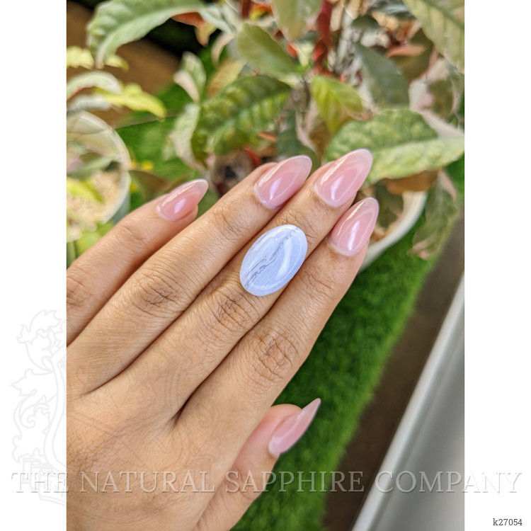 11.72 Ct. Blue Cabochon Agate from Brazil