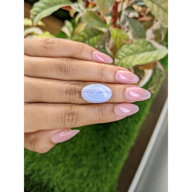 11.72 Ct. Blue Cabochon Agate from Brazil