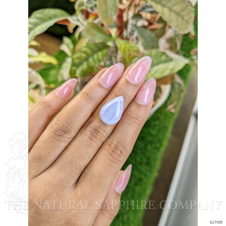 8.63 Ct. Blue Cabochon Agate from Brazil