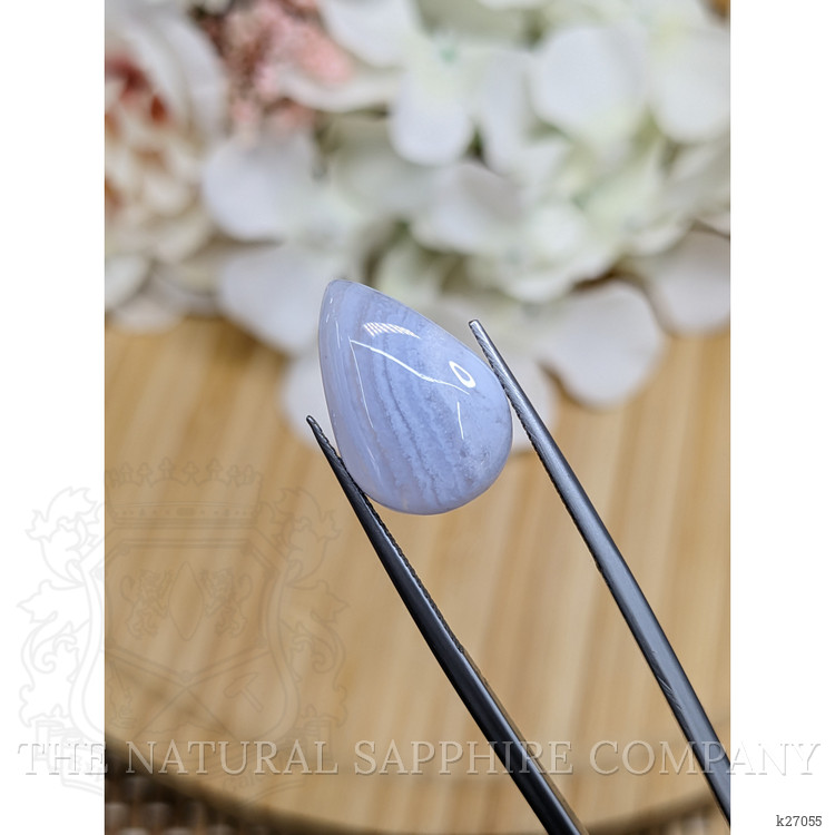 8.63 Ct. Blue Cabochon Agate from Brazil