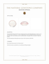 8.99 Ct. Pink Cabochon Rose Quartz from Ceylon (Sri Lanka) Appraisal