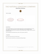 2.18 Ct. Pink Cabochon Rose Quartz from Ceylon (Sri Lanka) Appraisal