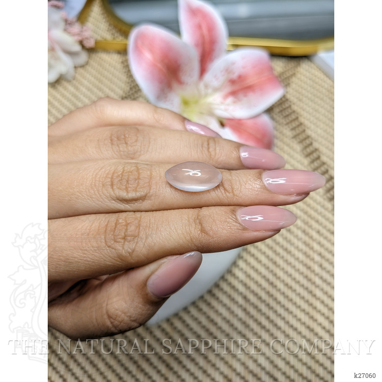 6.71 Ct. Pink Cabochon Rose Quartz from Ceylon (Sri Lanka)