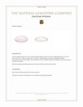 2.07 Ct. Pink Cabochon Rose Quartz from Ceylon (Sri Lanka) Appraisal