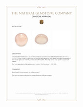 6.53 Ct. Peach Cabochon Rose Quartz from Ceylon (Sri Lanka) Appraisal