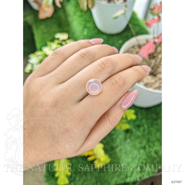 6.53 Ct. Peach Cabochon Rose Quartz from Ceylon (Sri Lanka)