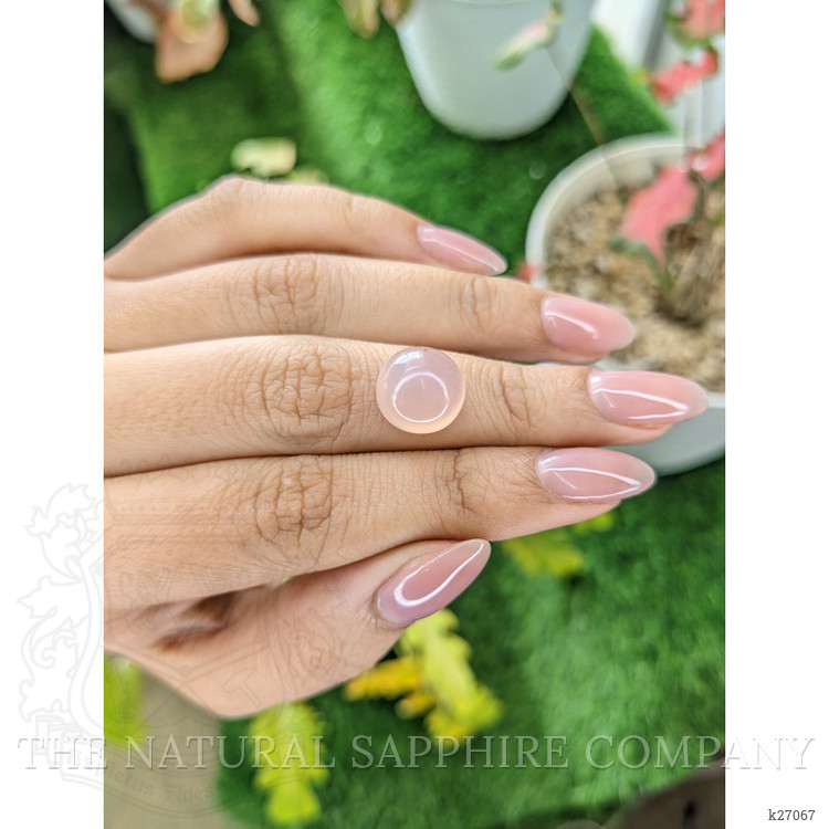 6.53 Ct. Peach Cabochon Rose Quartz from Ceylon (Sri Lanka)