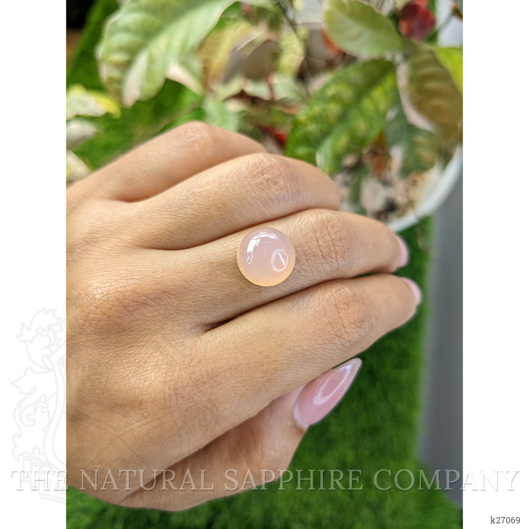 6.18 Ct. Peach Cabochon Rose Quartz from Ceylon (Sri Lanka)