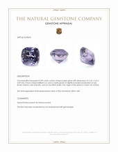 0.89 Ct. Purple Spinel from Ceylon (Sri Lanka) Appraisal