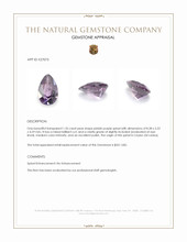 1.35 Ct. Pinkish Purple Spinel from Ceylon (Sri Lanka) Appraisal