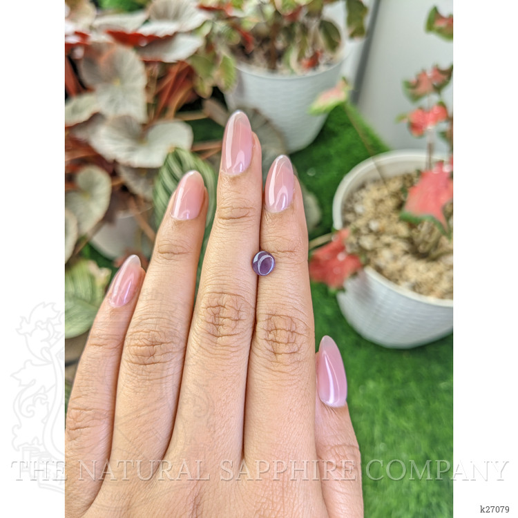 0.96 Ct. Pinkish Purple Star Spinel from Ceylon (Sri Lanka)