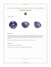 4.02 Ct. Purple Star Spinel from Ceylon (Sri Lanka) Appraisal