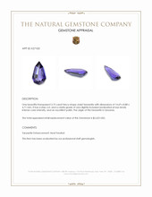3.75 Ct. Violet Tanzanite from Tanzania Appraisal