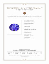4.58 Ct. Violetish Blue Tanzanite from Tanzania Scan Report