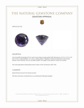 0.54 Ct. Purple Spinel from Ceylon (Sri Lanka) Appraisal