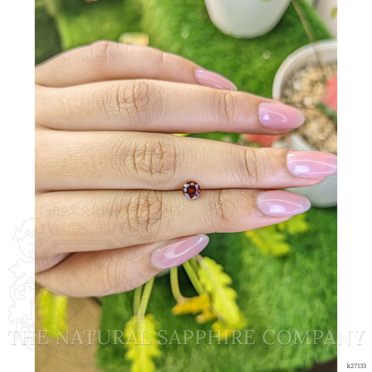 0.70 Ct. Orangish Red Garnet from Ceylon (Sri Lanka)