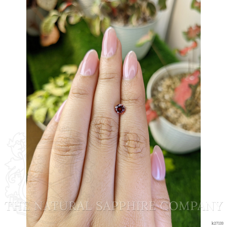 0.70 Ct. Orangish Red Garnet from Ceylon (Sri Lanka)