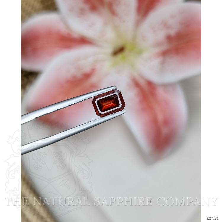 1.14 Ct. Orangish Red Garnet from Ceylon (Sri Lanka)